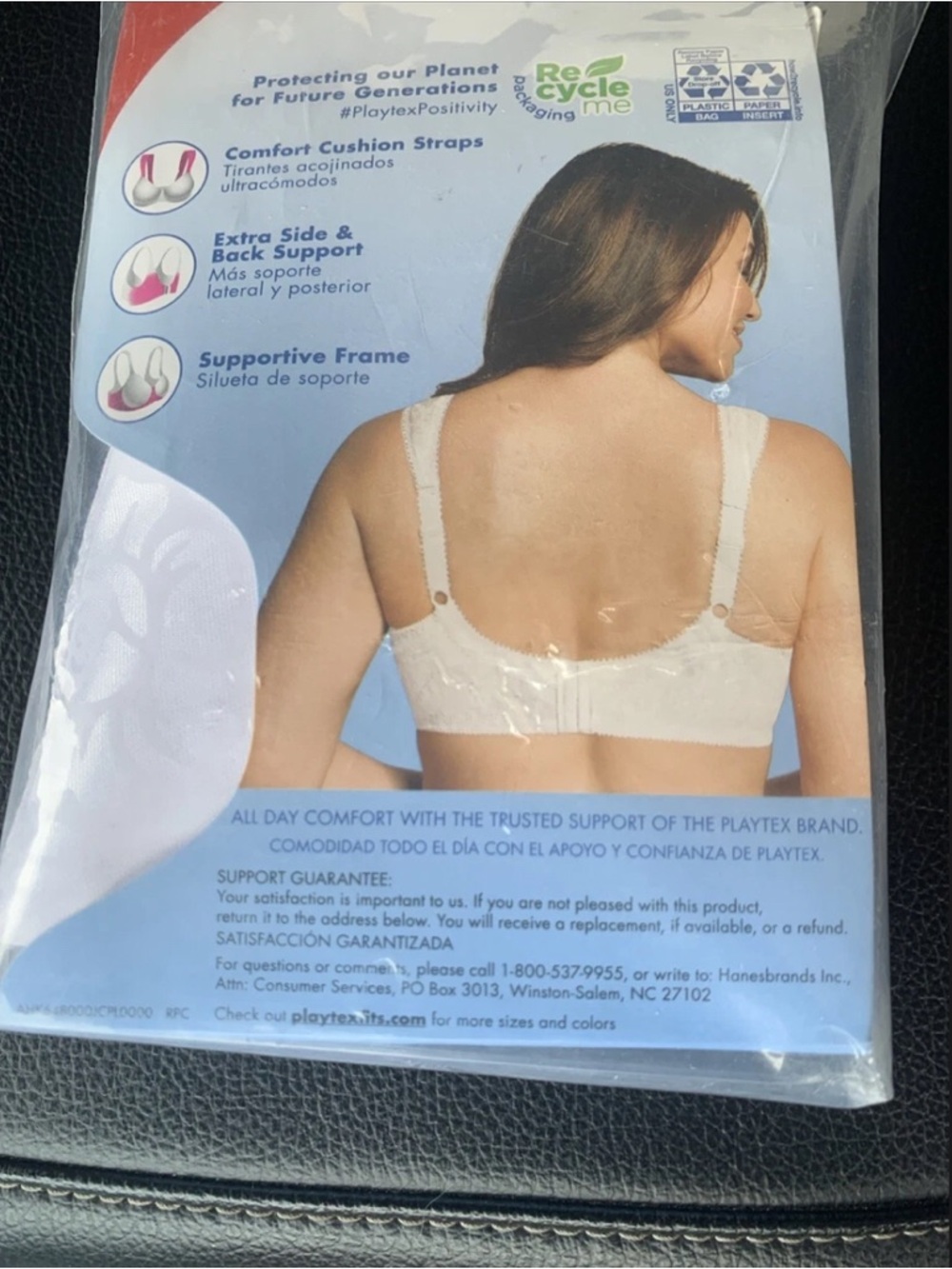 Playtex 40D 18 Hour Ultimate Shoulder Comfort Smoothing Bra White Bras For Women - Picture 7 of 7